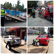 德江交警强势推进城区乱停乱放车辆整治
